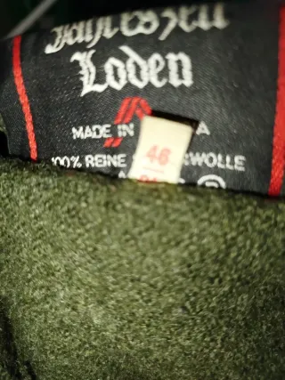 Chaqueta  Loden en verde de hombre