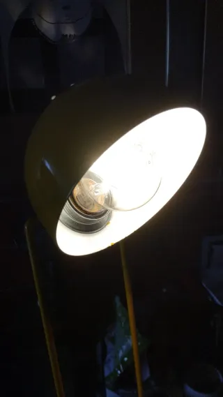 Lampada anni 70 design giallo e nero