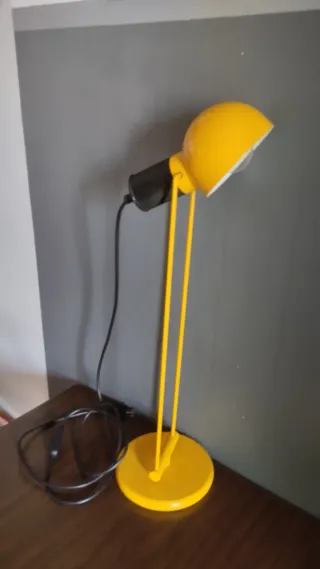Lampada anni 70 design giallo e nero