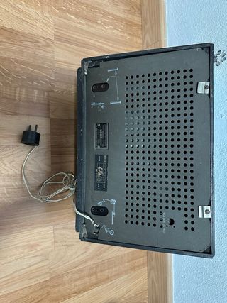 Radio Philips Antigua Marrón y Beige