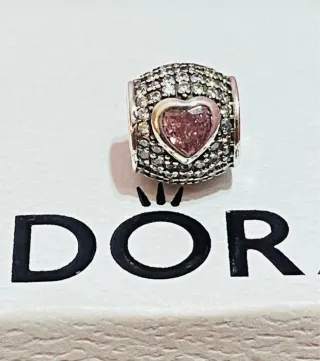 Pandora Charm Cuore Pavé Rosa