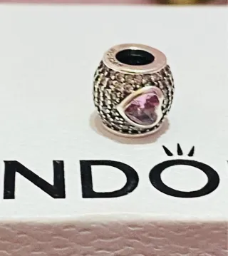 Pandora Charm Cuore Pavé Rosa