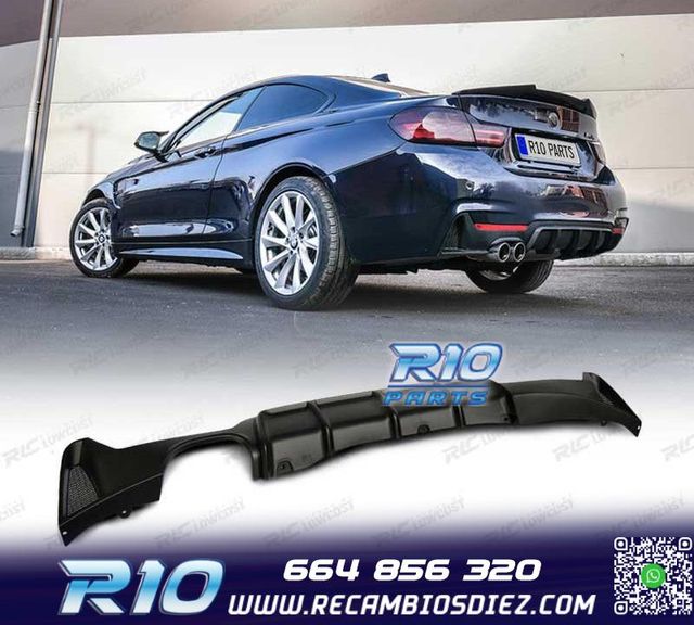 DIFUSOR BMW F32 F33 F36 LOOK M PERFORMANCE SALIDA DOBLE IZQ