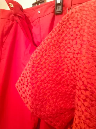 Conjunto naranja: pantalón y top estilo vintage