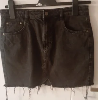 Falda vaquera negra Pull&Bear