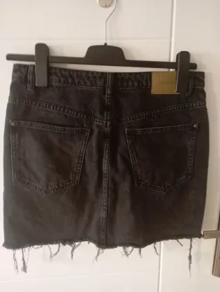 Falda vaquera negra Pull&Bear