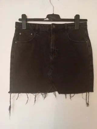 Falda vaquera negra Pull&Bear