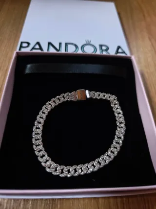 Pulsera Pandora Cadena Cubana Plata (Nuevo)