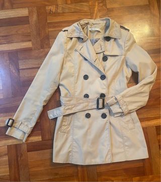 Gabardina mujer marrón