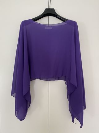 Vestido largo y capa corta. Teyssier. Talla M