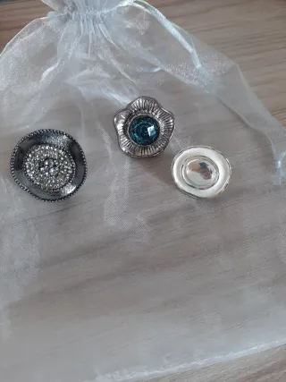 Lote 3 Anillos Plata y Turquesa