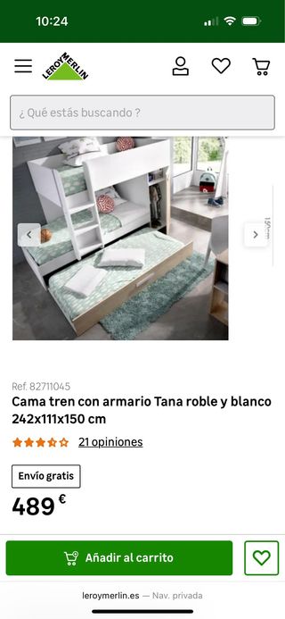 Litera tren con armario