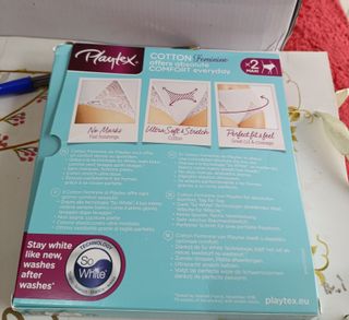 Pack 2 Bragas Algodón Playtex Talla 44