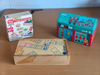 Lote 3 juegos: Puzzle, Memori y Domino