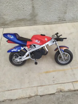 Minimoto Deportiva 49cc Roja y Azul