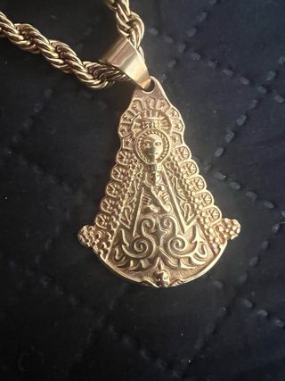 Colgante Acero Inoxidable Chapado Oro