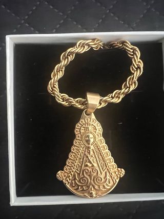 Colgante Acero Inoxidable Chapado Oro