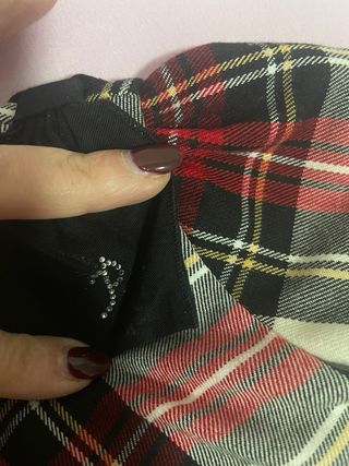 Vestito bambina tartan 6/9 mesi con collant