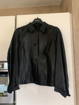 Giacca in pelle nera