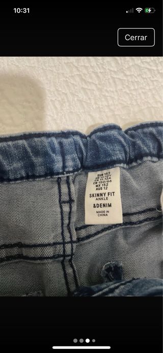 Pantalones vaqueros niña H&M 10-12 años