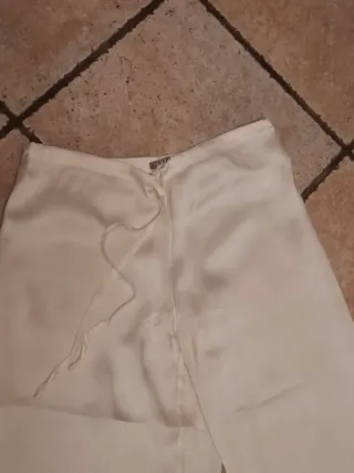 Pantaloni in seta Teatro avorio tg 42