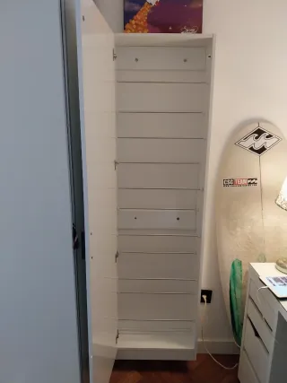 Armario zapatero blanco madera