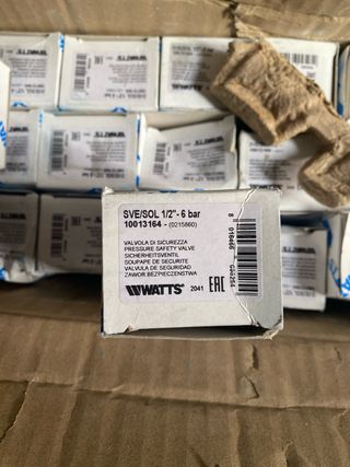 53 Válvulas de seguridad Watts SVE/SOL 1/2 6 bar