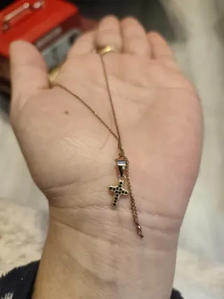 Colgante Cruz Oro Negro