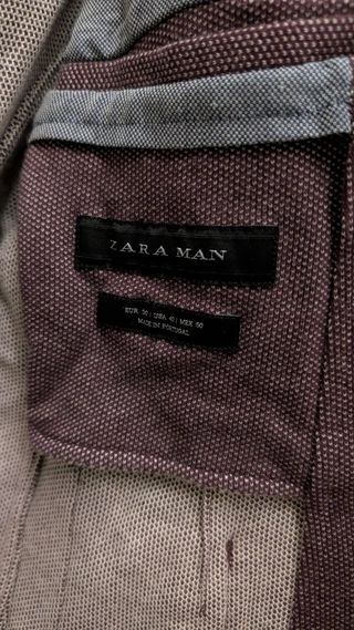 Americana morada con estampado interior