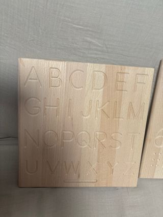 Tablero Montessori Grafomotricidad Letras y Número