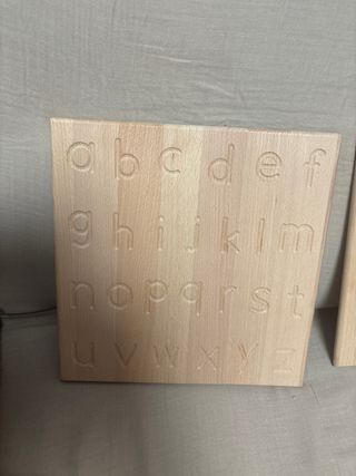 Tablero Montessori Grafomotricidad Letras y Número