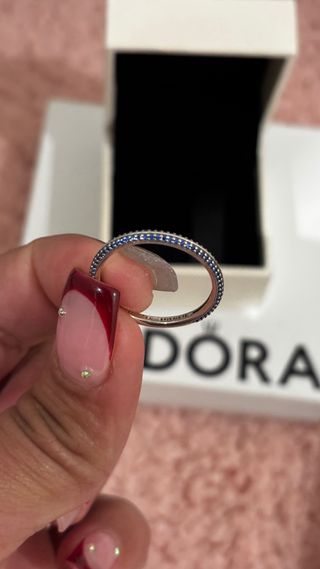 Anillo Pandora Plata y Azul