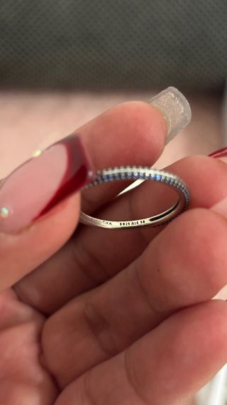 Anillo Pandora Plata y Azul