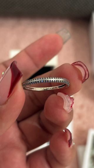 Anillo Pandora Plata y Azul