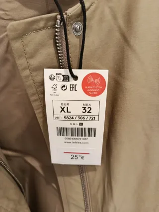 Cazadora bomber beige ligera XL