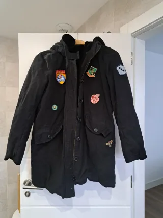 Abrigo Desigual Negro Talla L