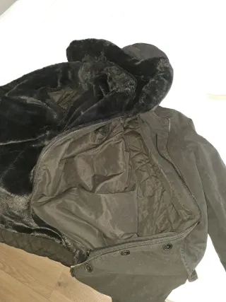 Abrigo Desigual Negro Talla L