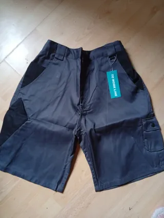 Bermudas de trabajo grises talla L