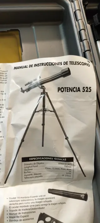 Telescopio completo con trípode y accesorios