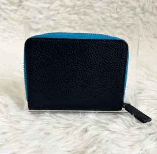 Montblanc Monedero Piel Azul/Negro