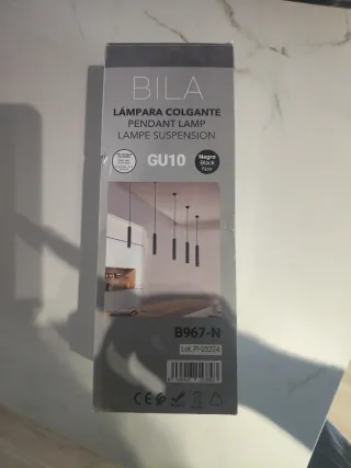 Lámpara Colgante GU10 Negra