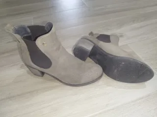 Botines grises tacón ancho