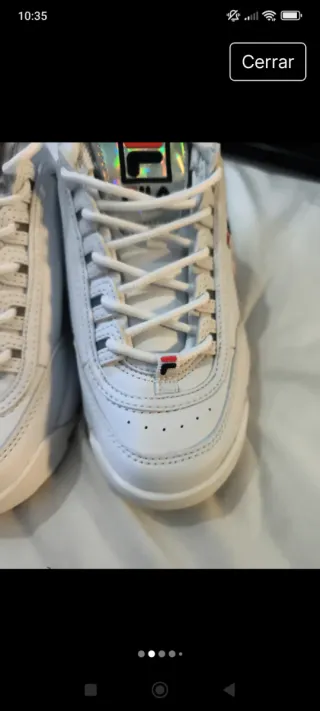 Zapatillas Fila Plataforma Blancas y Plateadas