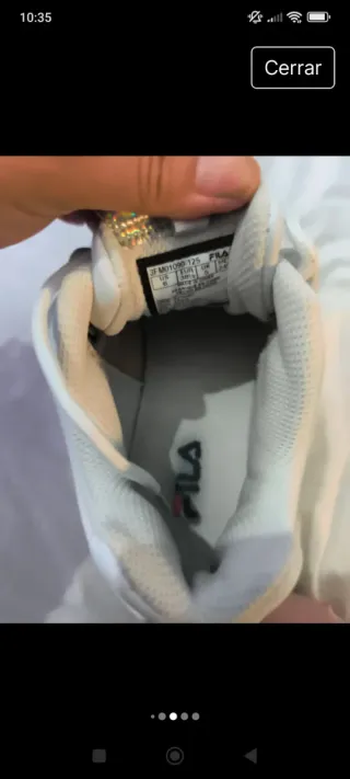 Zapatillas Fila Plataforma Blancas y Plateadas