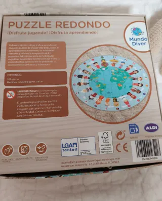 Puzzle Redondo Mundo Diver 108 Piezas