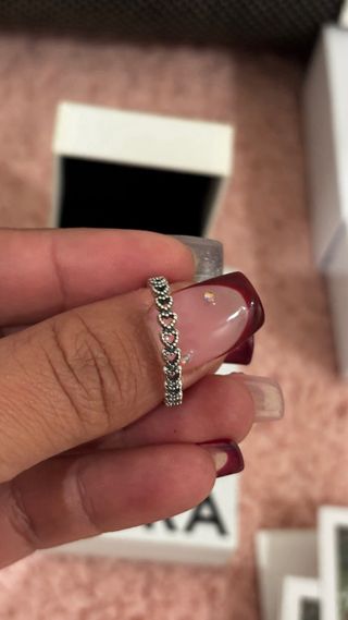 Anillo Corazones Plata