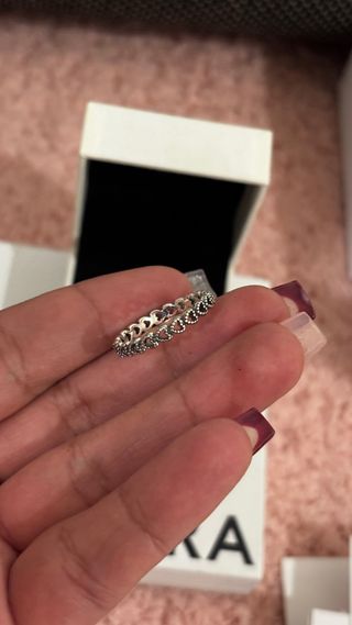 Anillo Corazones Plata