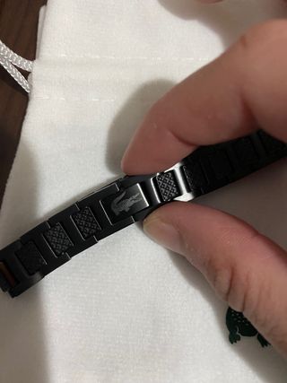 Pulsera Lacoste Acero Negra