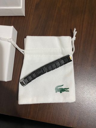 Pulsera Lacoste Acero Negra