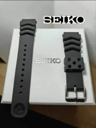 Correa Seiko 22mm Goma Negra